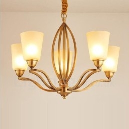 Designer Touch Decorative 5 Light Rustic Lodge Integrated Metal Chandelier