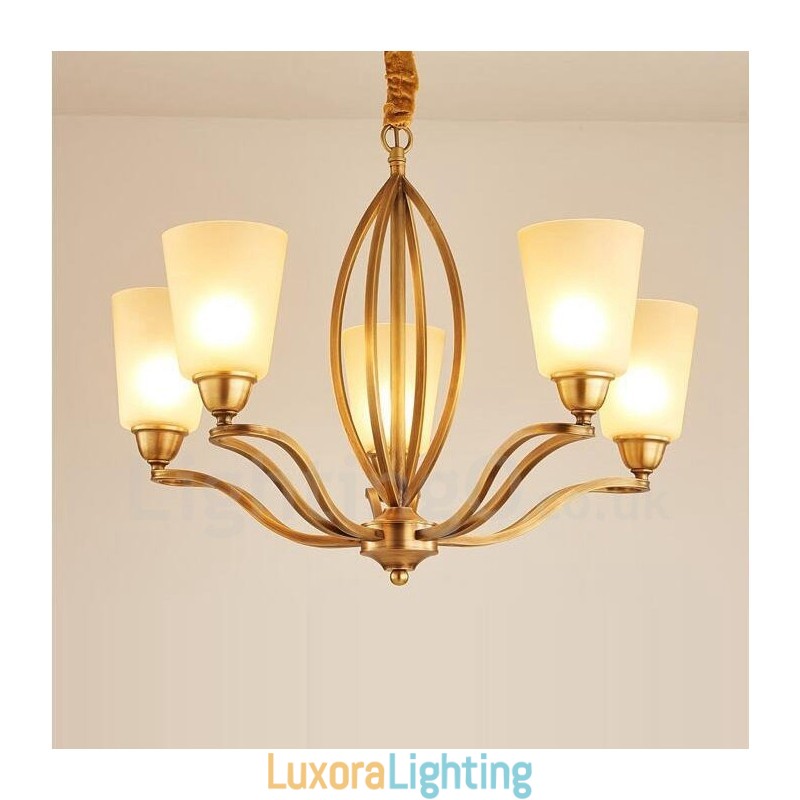 Designer Touch Decorative 5 Light Rustic Lodge Integrated Metal Chandelier