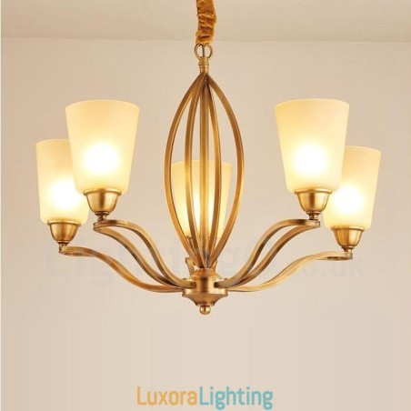 Designer Touch Decorative 5 Light Rustic Lodge Integrated Metal Chandelier