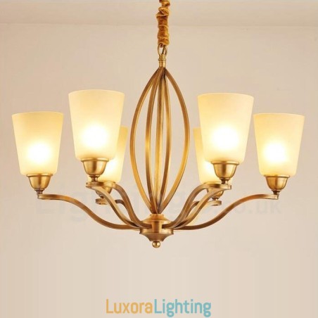 Designer Touch Decorative 6 Light Rustic Lodge Integrated Metal Chandelier