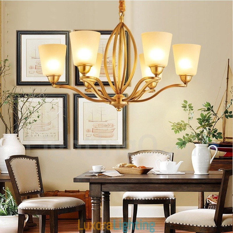 Designer Touch Decorative 6 Light Rustic Lodge Integrated Metal Chandelier