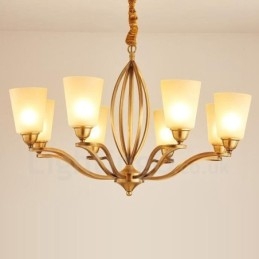 Designer Touch Decorative 8 Light Rustic Lodge Integrated Metal Chandelier