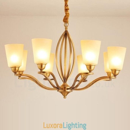Designer Touch Decorative 8 Light Rustic Lodge Integrated Metal Chandelier