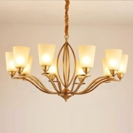 Designer Touch Decorative 10 Light Rustic Lodge Integrated Metal Chandelier