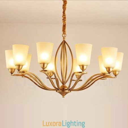 Designer Touch Decorative 10 Light Rustic Lodge Integrated Metal Chandelier