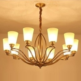 Designer Touch Decorative 10 Light Rustic Lodge Integrated Metal Chandelier