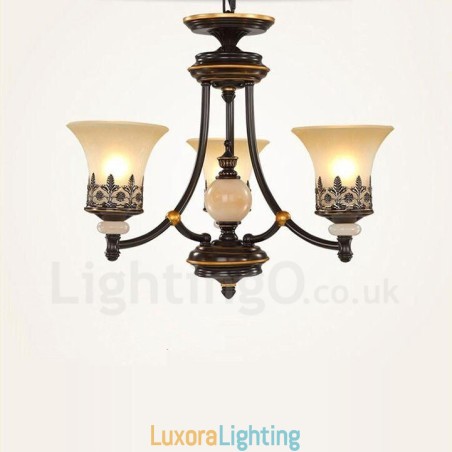 Designer Touch Decorative 3 Light Traditional Classic Integrated Metal Chandelier