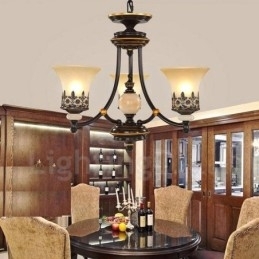 Designer Touch Decorative 3 Light Traditional Classic Integrated Metal Chandelier