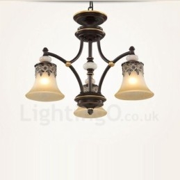 Designer Touch Decorative 3 Light Traditional Classic Integrated Metal Chandelier