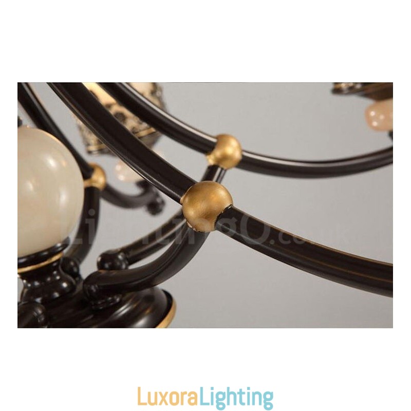 Designer Touch Decorative 3 Light Traditional Classic Integrated Metal Chandelier