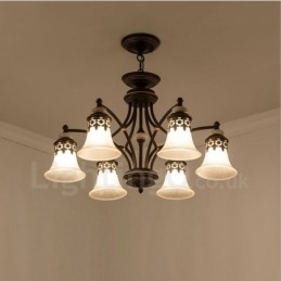 Designer Touch Decorative 6 Light Traditional Classic Integrated Metal Chandelier
