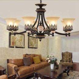Designer Touch Decorative 8 Light Traditional Classic Integrated Metal Chandelier
