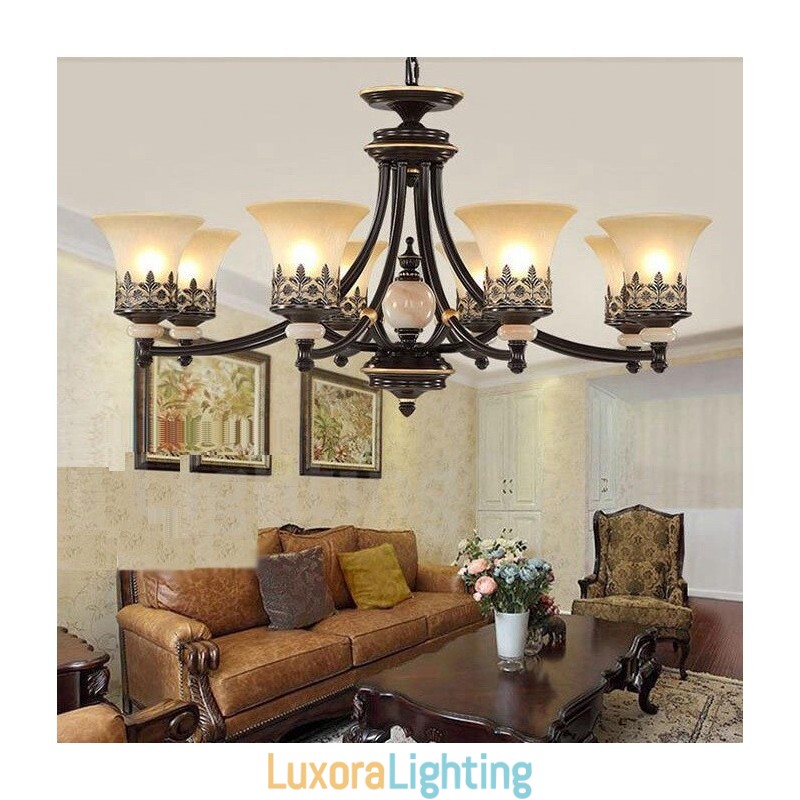 Designer Touch Decorative 8 Light Traditional Classic Integrated Metal Chandelier