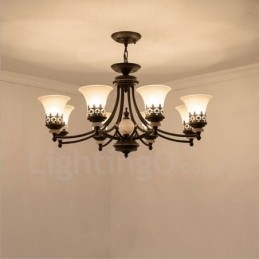 Designer Touch Decorative 8 Light Traditional Classic Integrated Metal Chandelier