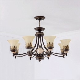 Designer Touch Decorative 8 Light Traditional Classic Integrated Metal Chandelier
