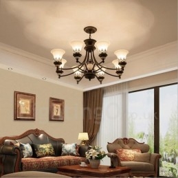 Designer Touch Decorative 8 Light Traditional Classic Integrated Metal Chandelier