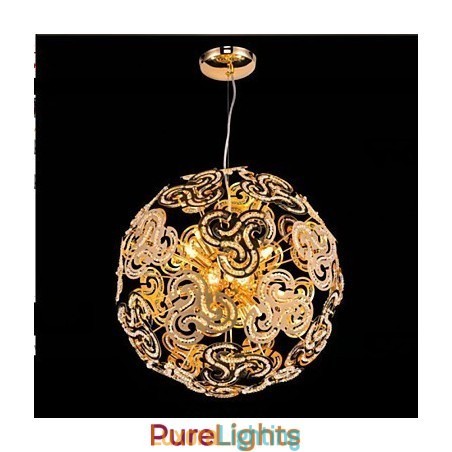 Designer Touch Decorative Simple Modern Chandelier Crystal Ball Globe Pendant Light