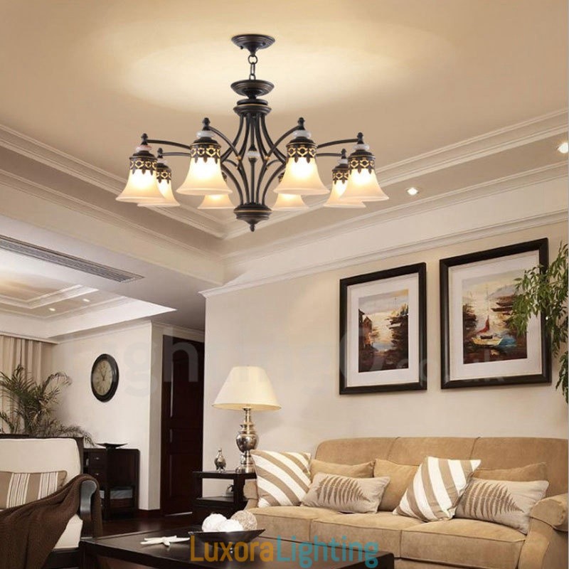 Designer Touch Decorative 8 Light Traditional Classic Integrated Metal Chandelier