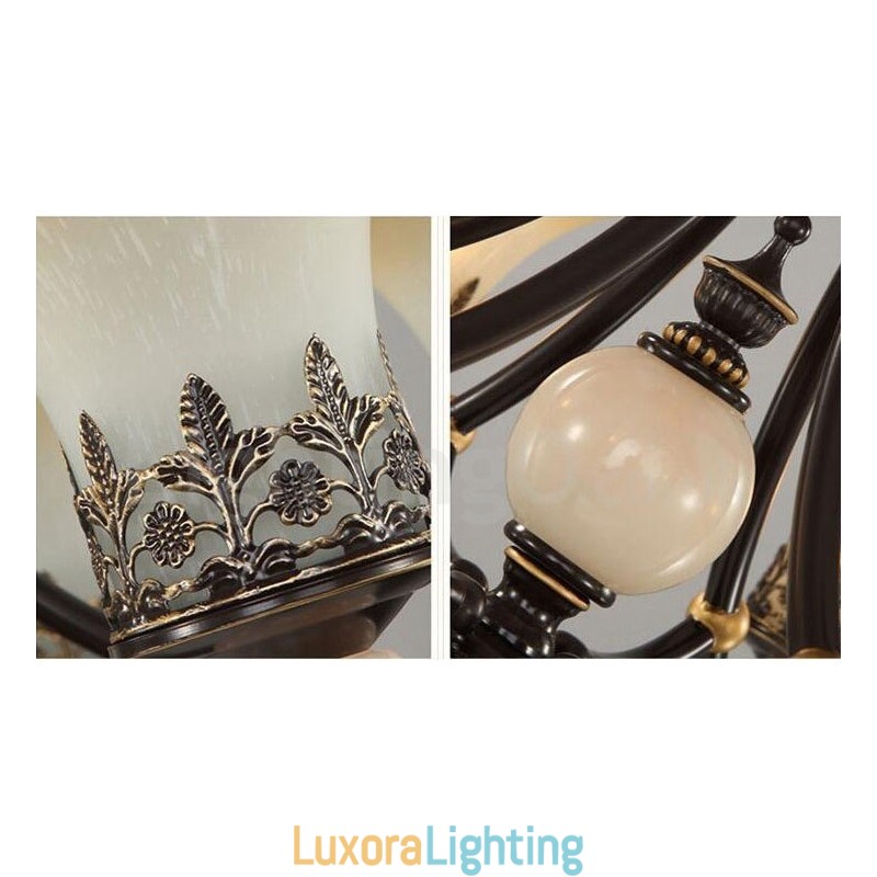 Designer Touch Decorative 8 Light Traditional Classic Integrated Metal Chandelier