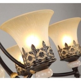 Designer Touch Decorative 8 Light Traditional Classic Integrated Metal Chandelier