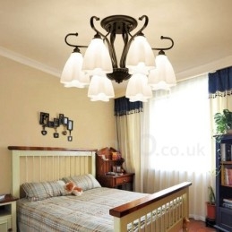 Designer Touch Decorative 6 Light Rustic Lodge Integrated Chandelier