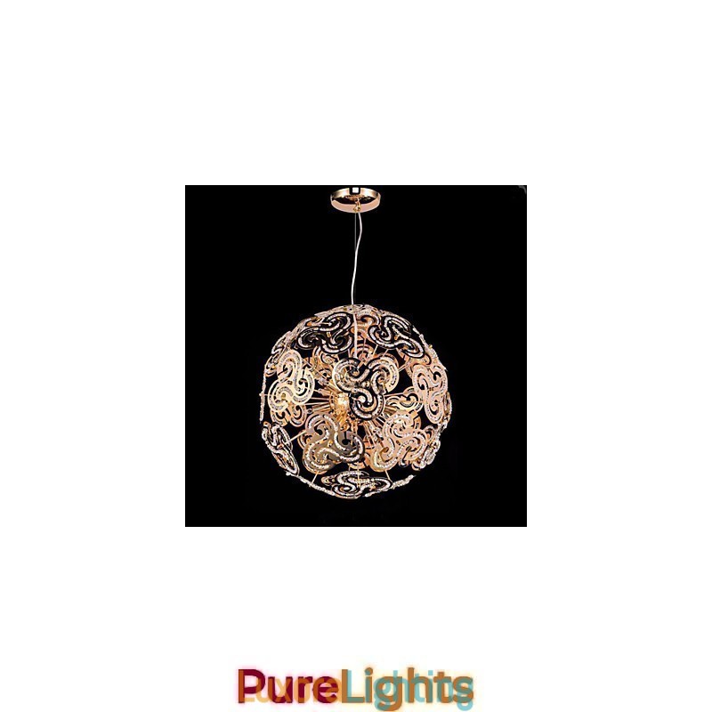 Designer Touch Decorative Simple Modern Chandelier Crystal Ball Globe Pendant Light