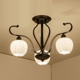 Designer Touch Decorative 3 Light Rustic Lodge Integrated Chandelier