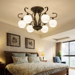 Designer Touch Decorative 6 Light Rustic Lodge Integrated Chandelier