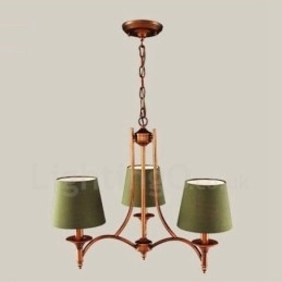 Designer Touch Decorative 3 Light Rustic Lodge Integrated Metal Chandelier