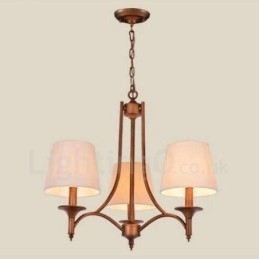 Designer Touch Decorative 3 Light Rustic Lodge Integrated Metal Chandelier
