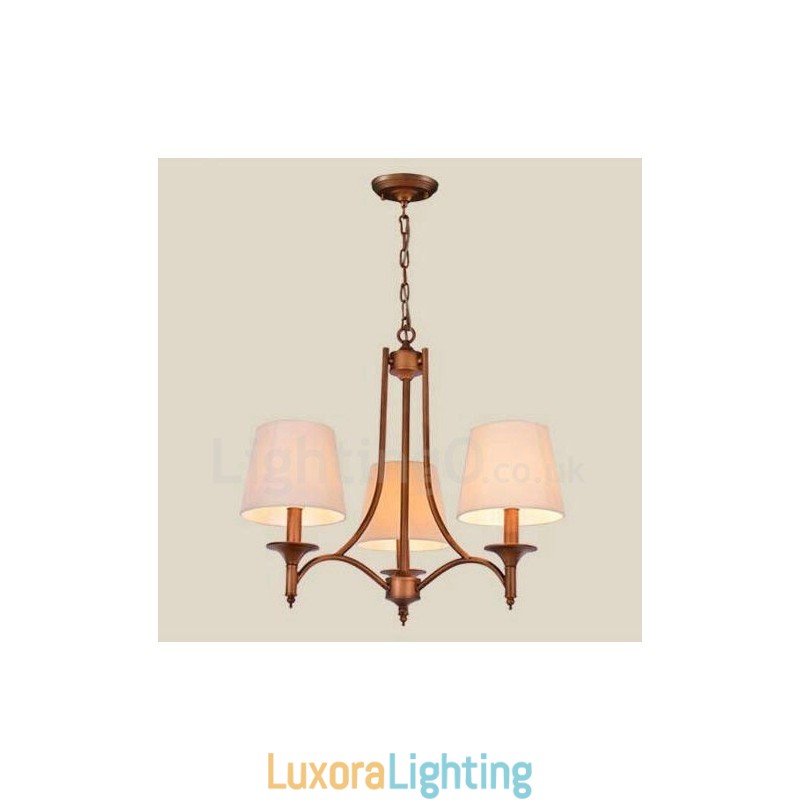 Designer Touch Decorative 3 Light Rustic Lodge Integrated Metal Chandelier