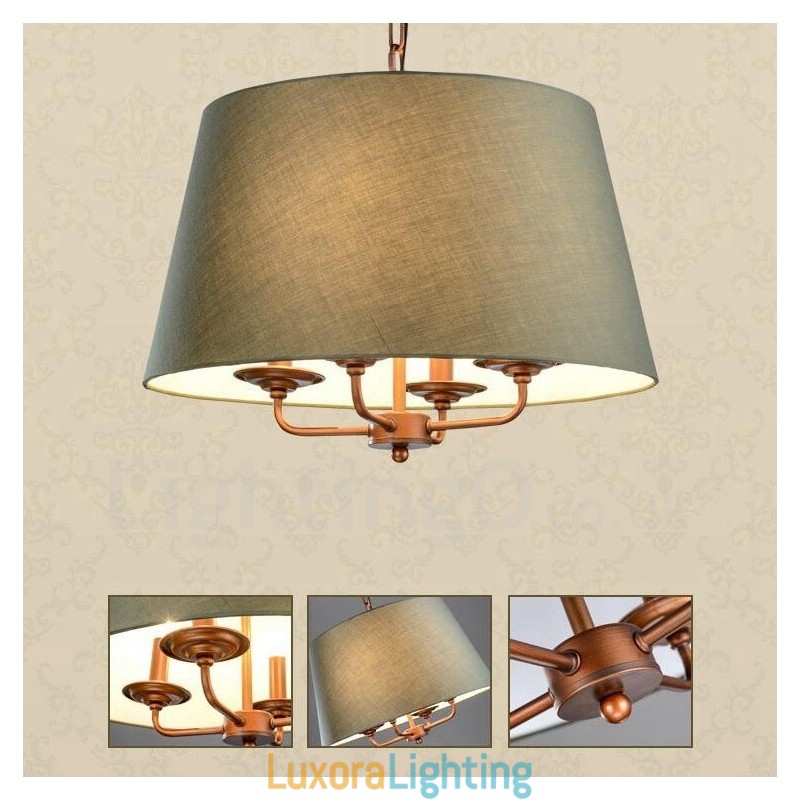 Designer Touch Decorative 4 Light Rustic Lodge Integrated Metal Chandelier