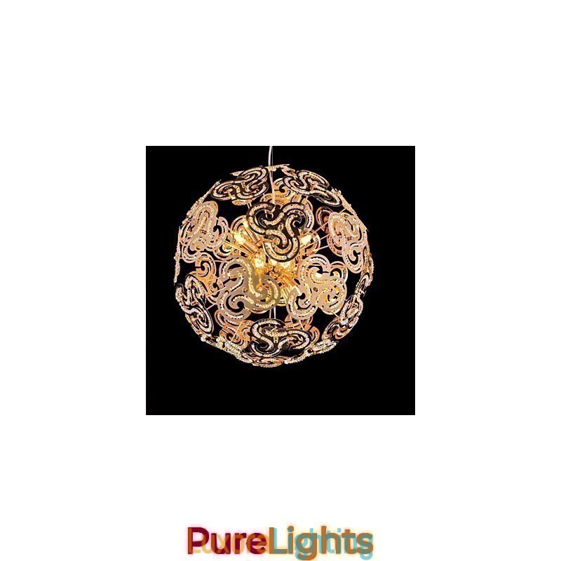 Designer Touch Decorative Simple Modern Chandelier Crystal Ball Globe Pendant Light