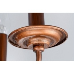 Designer Touch Decorative 4 Light Rustic Lodge Integrated Metal Chandelier