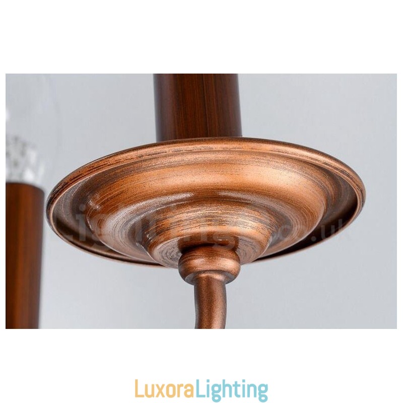 Designer Touch Decorative 4 Light Rustic Lodge Integrated Metal Chandelier