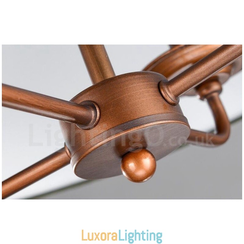 Designer Touch Decorative 4 Light Rustic Lodge Integrated Metal Chandelier