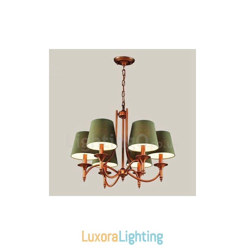 Designer Touch Decorative 6 Light Rustic Lodge Integrated Metal Chandelier