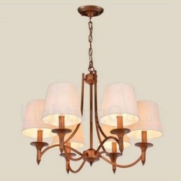Designer Touch Decorative 6 Light Rustic Lodge Integrated Metal Chandelier