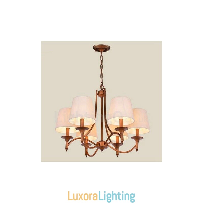 Designer Touch Decorative 6 Light Rustic Lodge Integrated Metal Chandelier