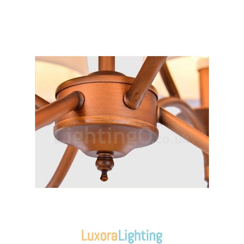 Designer Touch Decorative 6 Light Rustic Lodge Integrated Metal Chandelier