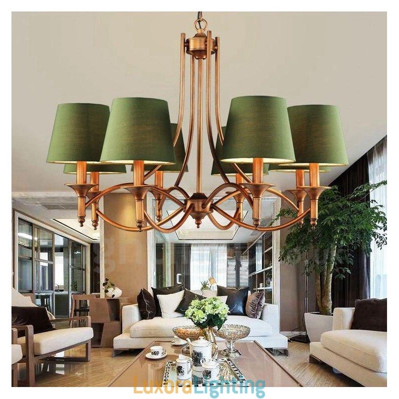 Designer Touch Decorative 8 Light Rustic Lodge Integrated Metal Chandelier