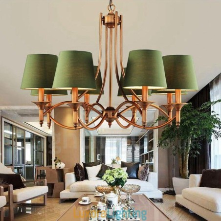 Designer Touch Decorative 8 Light Rustic Lodge Integrated Metal Chandelier