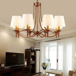 Designer Touch Decorative 8 Light Rustic Lodge Integrated Metal Chandelier