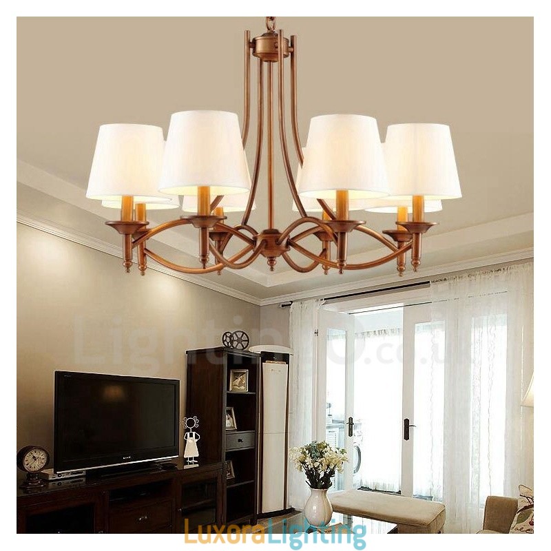 Designer Touch Decorative 8 Light Rustic Lodge Integrated Metal Chandelier