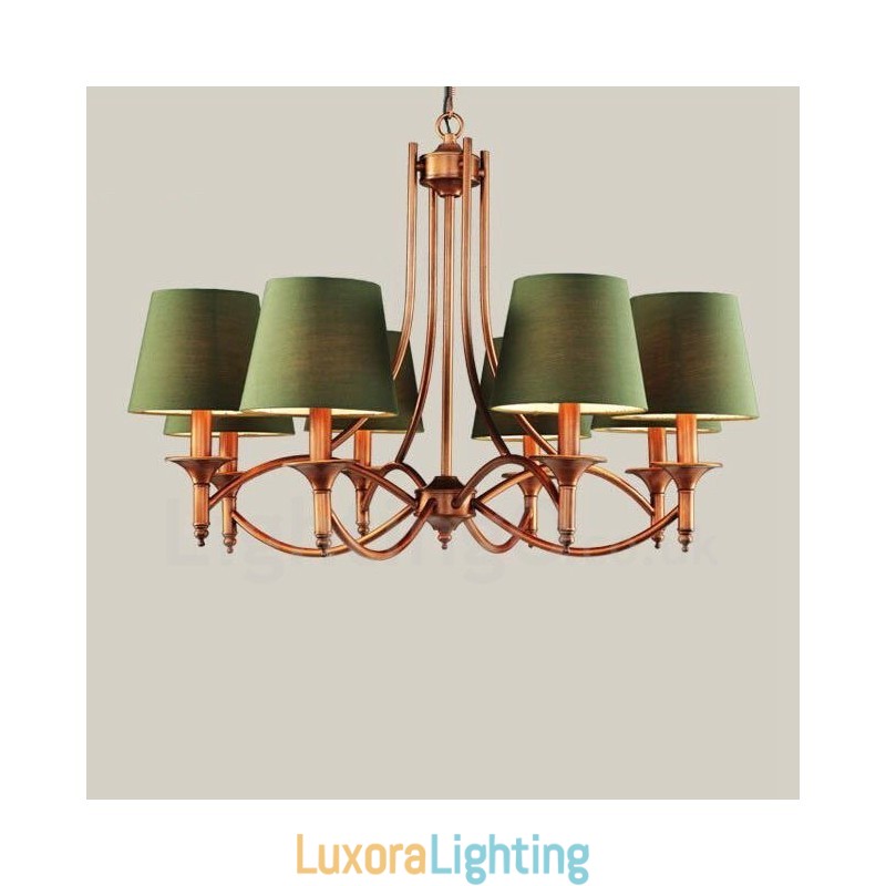 Designer Touch Decorative 8 Light Rustic Lodge Integrated Metal Chandelier