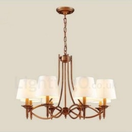 Designer Touch Decorative 8 Light Rustic Lodge Integrated Metal Chandelier
