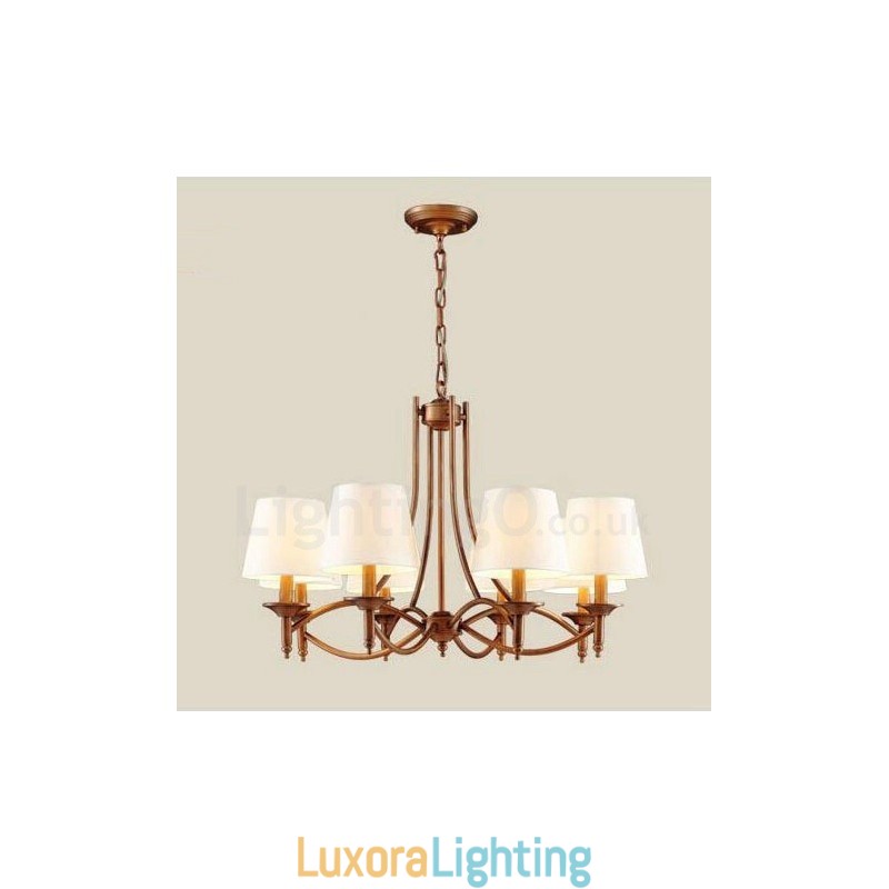 Designer Touch Decorative 8 Light Rustic Lodge Integrated Metal Chandelier