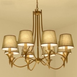 Designer Touch Decorative 8 Light Rustic Lodge Integrated Metal Chandelier