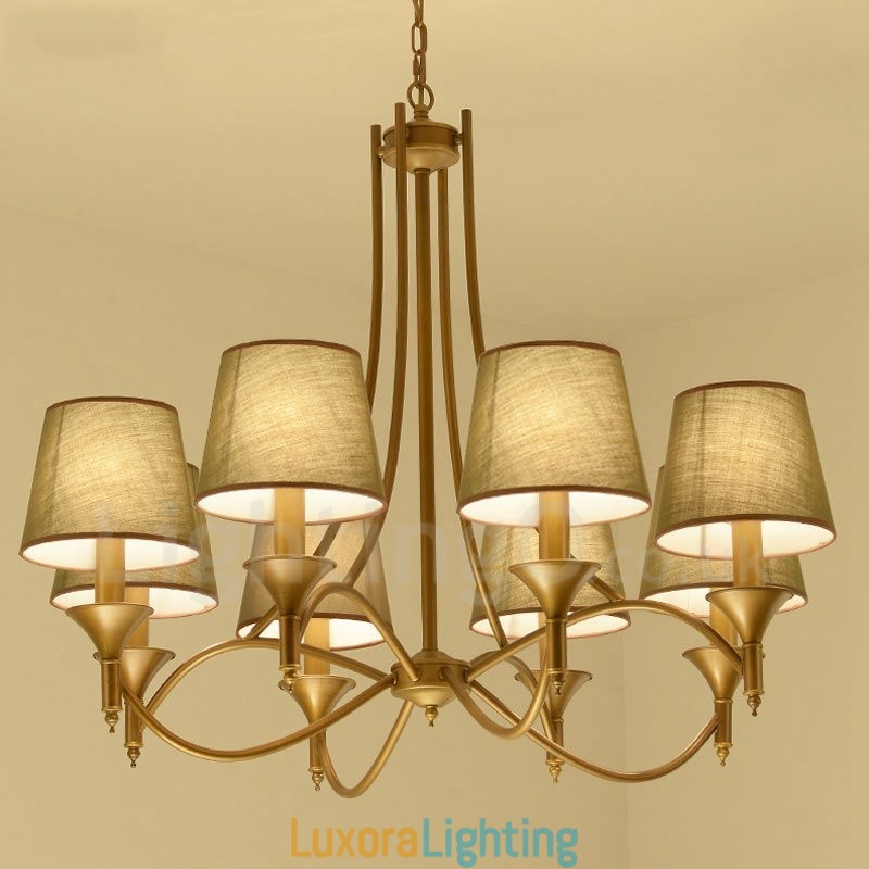 Designer Touch Decorative 8 Light Rustic Lodge Integrated Metal Chandelier