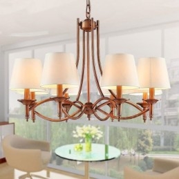 Designer Touch Decorative 8 Light Rustic Lodge Integrated Metal Chandelier
